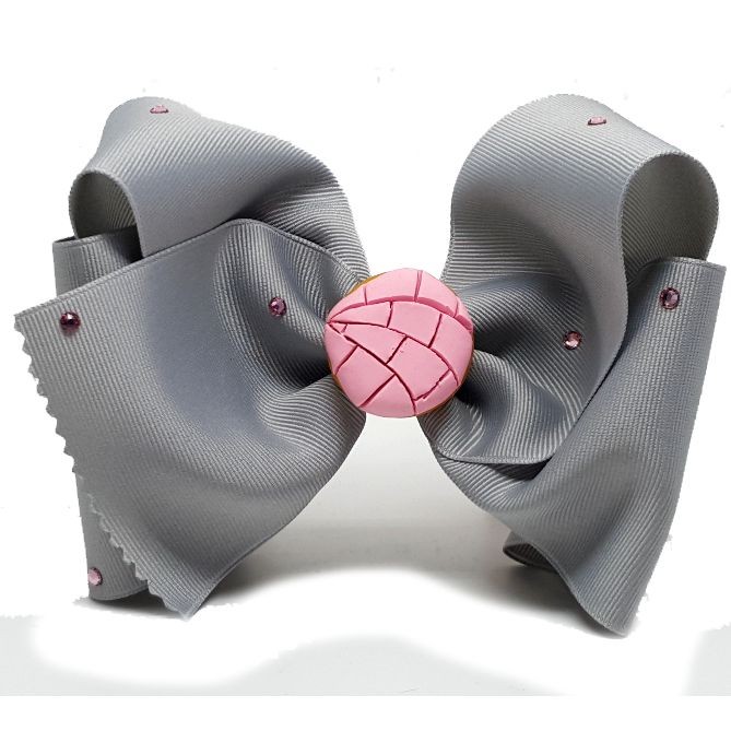 Big Pink Concha - Light Gray