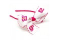 Minis Pink Crochet Butterfly - White