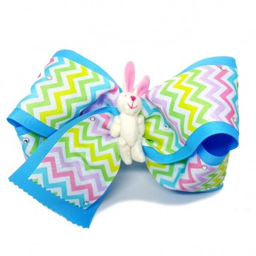 Bunny Plush - Double Sky Blue/Chevrone Pastel