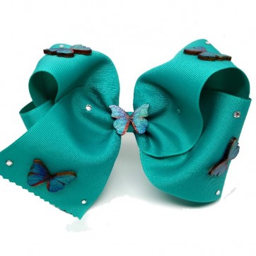 Blue Wooden Butterfly  - Jade