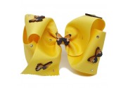 Brown Wooden Butterfly - Light Yellow