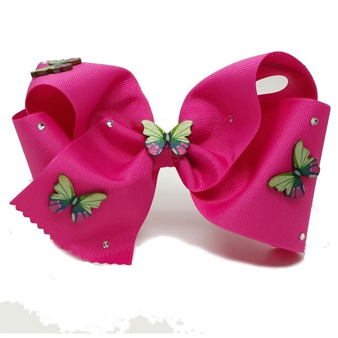 Lemon Green Wooden Butterfly - Fiusha