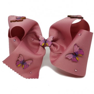 Pink Wooden Butterfly  - Mauve