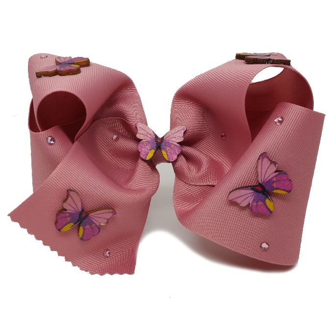Pink Wooden Butterfly  - Mauve