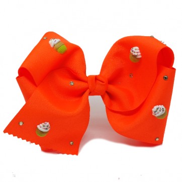 Mini Happy Cupcake - Neon Orange