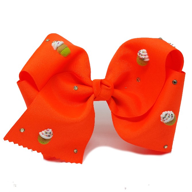 Mini Happy Cupcake - Neon Orange