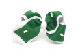 Minis Bow - White / Forrest Green