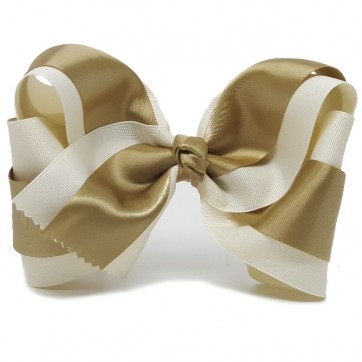 Beige - Gold Satin