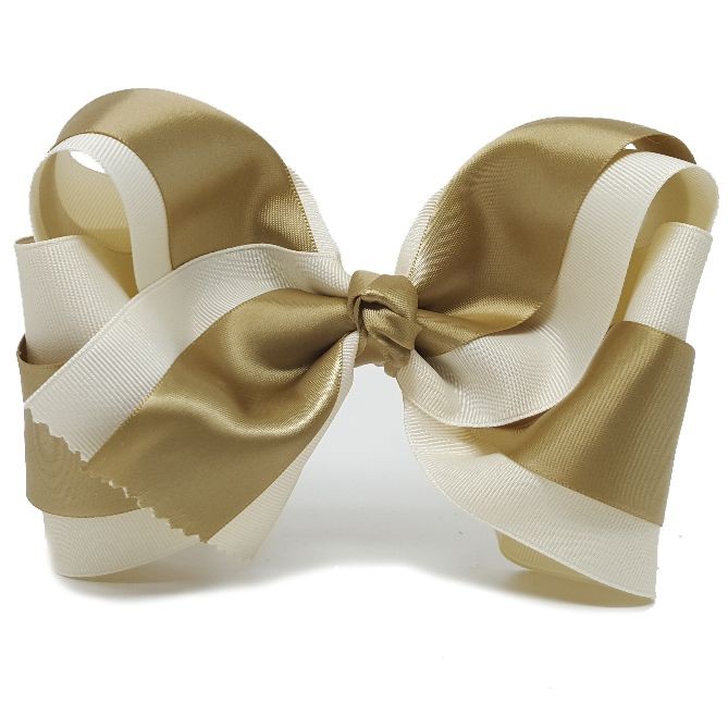 Beige - Gold Satin