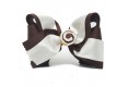 Big Cinnamon Roll - Dark Brown / Beige Satin