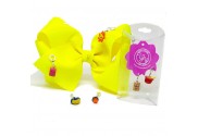 Neon Yellow - Charm Holder Bow