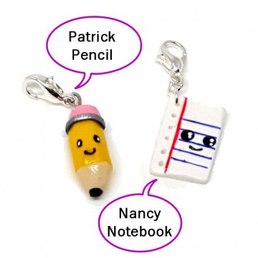 Patrick Pencil -Nancy Notebook / Charms
